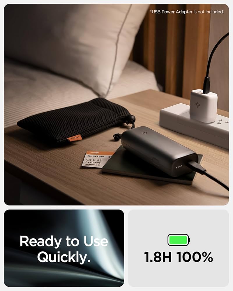 Amazon.com: Spigen ArcPack 30W 10000mAh Super-Compact USB C